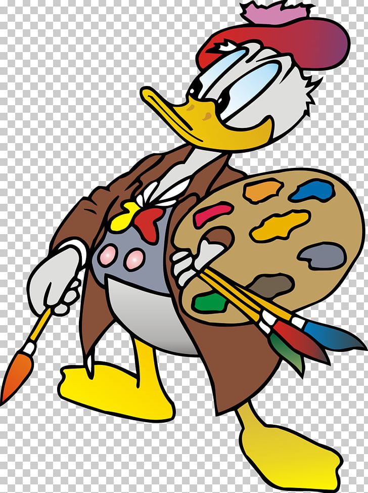 Donald Duck Painter PNG, Clipart, Art, Artwork, Beak, Cartoon, Clip Art Free PNG Download