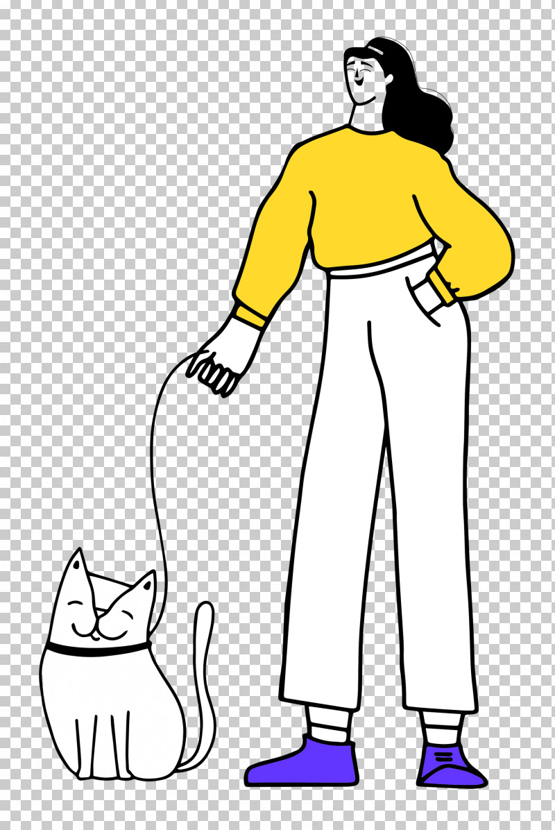 Walking The Cat PNG, Clipart, Character, Headgear, Joint, Line Art, Male Free PNG Download