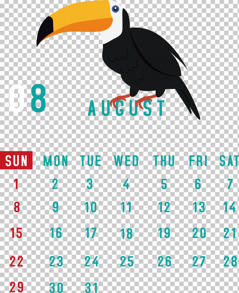 August 2021 Calendar August Calendar 2021 Calendar PNG, Clipart, 2021 Calendar, Beak, Biology, Birds, Calendar System Free PNG Download
