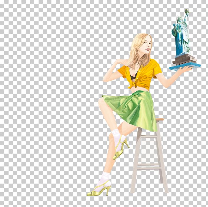Statue Of Liberty Chair Woman PNG, Clipart, Adobe Illustrator, Adult, Business Woman, Chair, Chair Vector Free PNG Download