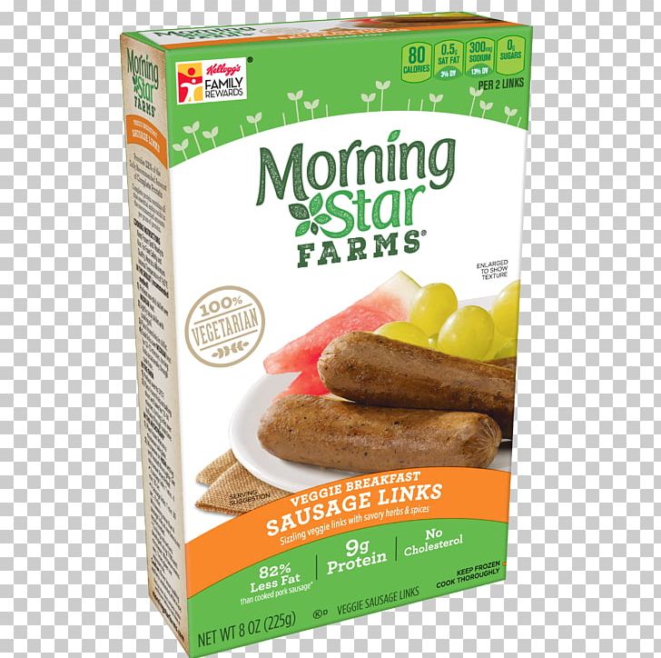MorningStar Farms Veggie Breakfast Sausage Links Veggie Burger Vegetarian Cuisine PNG, Clipart, Breakfast, Breakfast Sausage, Food, Food Drinks, Meat Free PNG Download