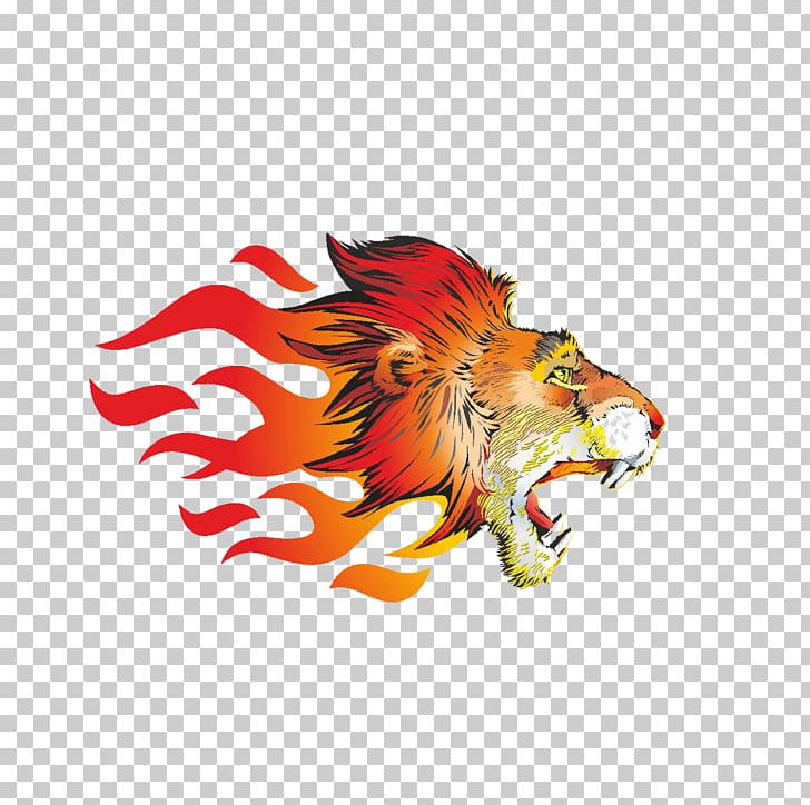 Lion Tiger T-shirt Flame Sticker PNG, Clipart, Animal, Animals, Beak, Carnivoran, Computer Wallpaper Free PNG Download