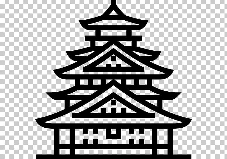 Osaka Castle Computer Icons PNG, Clipart, Black And White, Castle, Christmas Tree, Computer Icons, Encapsulated Postscript Free PNG Download