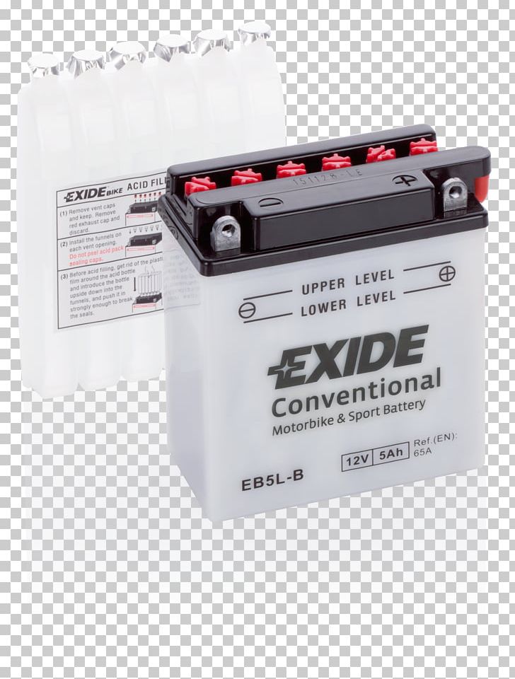 Motorcycle Electric Battery VRLA Battery Automotive Battery Exide PNG, Clipart, 5 L, 12 V, Ampere Hour, Automotive Battery, Baterie Auto Free PNG Download