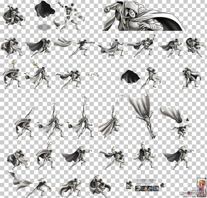 Marvel: Avengers Alliance Xbox 360 Moon Knight Sprite Marvel Heroes 2016 PNG, Clipart, Bird, Black And White, Diagram, Fauna, Fictional Character Free PNG Download