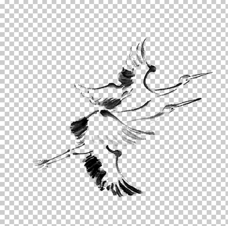 Ink Wash Painting Ink Brush PNG, Clipart, Animal, Animals, Asuka, Background White, Bird Free PNG Download