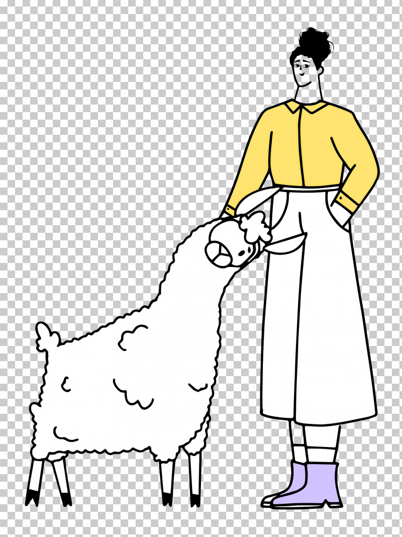 Alpaca PNG, Clipart, Alpaca, Dress, Hm, Line Art, Male Free PNG Download