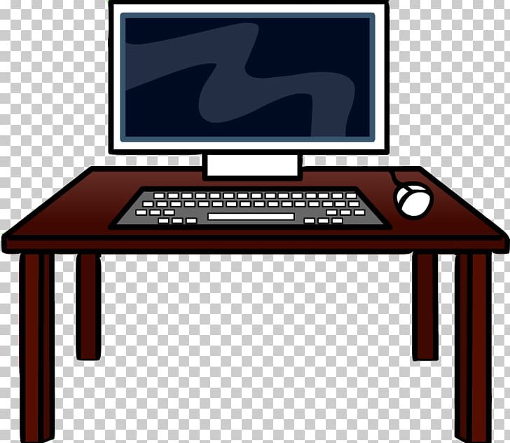 Computer Desk Furniture Office PNG, Clipart, Club Penguin Entertainment Inc, Computer, Computer Desk, Computer Monitor Accessory, Computer Monitors Free PNG Download