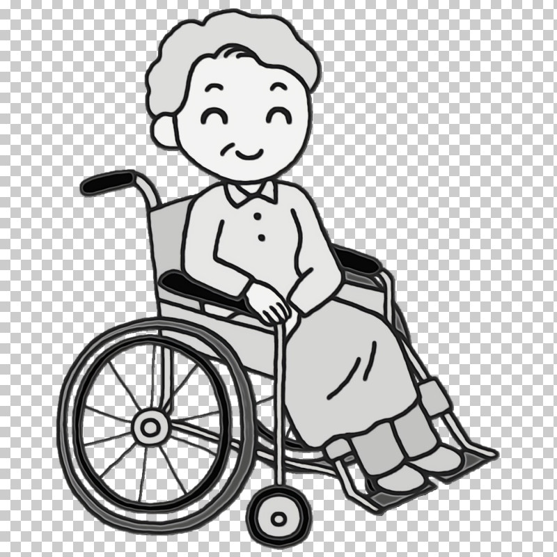 Wheelchair Line Art Cartoon Male Bicycle PNG, Clipart, Aged, Beautym, Behavior, Bicycle, Cartoon Free PNG Download