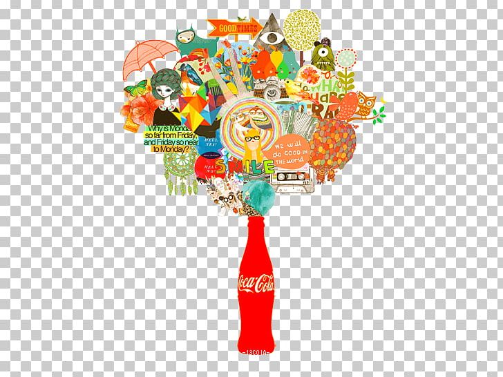 Coca-Cola Cut Flowers Open Happiness Illustration Font PNG, Clipart
