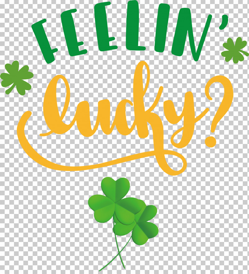Saint Patrick Patricks Day Feelin Lucky PNG, Clipart, Flora, Flower, Green, Leaf, Logo Free PNG Download