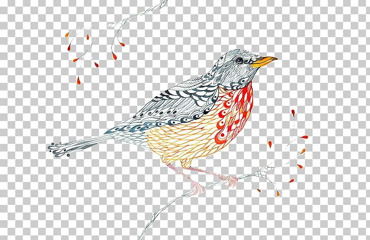 Bird European Robin Visual Arts Watercolor Painting Illustration PNG, Clipart, Aesthetic, Art, Bird Cage, Decorative, Fauna Free PNG Download