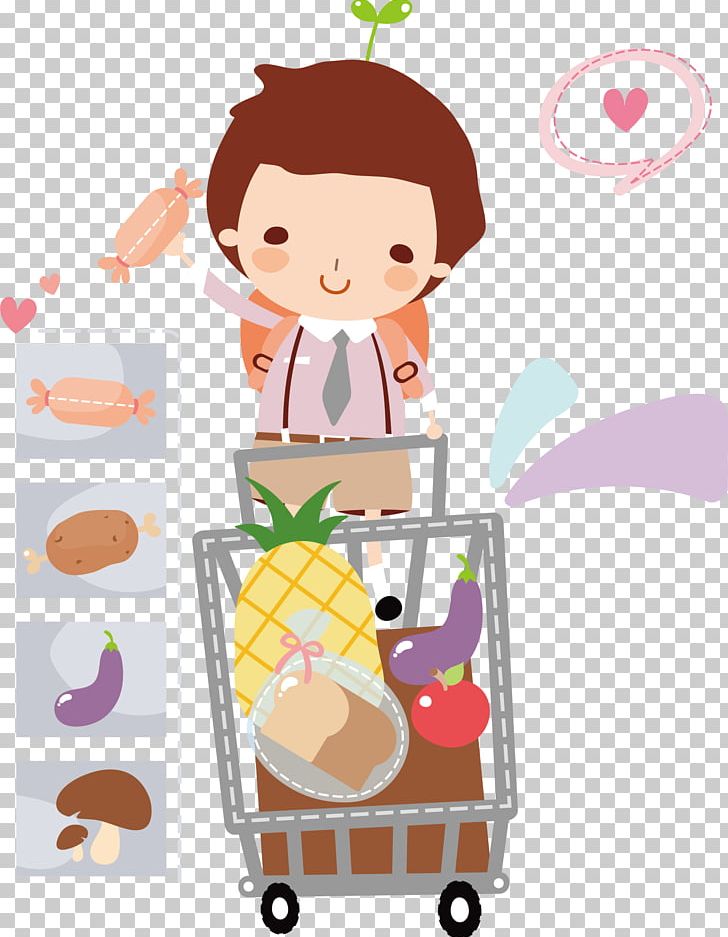 Shopping Cartoon Illustration PNG, Clipart, Cartoon, Cartoon Character, Cartoon Eyes, Child, Children Free PNG Download
