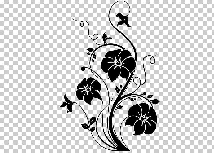 Floral Design Wall Decal Bedroom Parede Stickere Decorative PNG, Clipart, Bathroom, Bed, Bedroom, Black, Black And White Free PNG Download