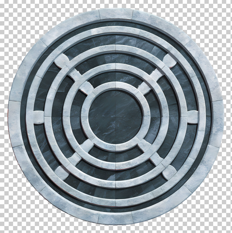 Stone Top View - Circular Stone Maze Design PNG