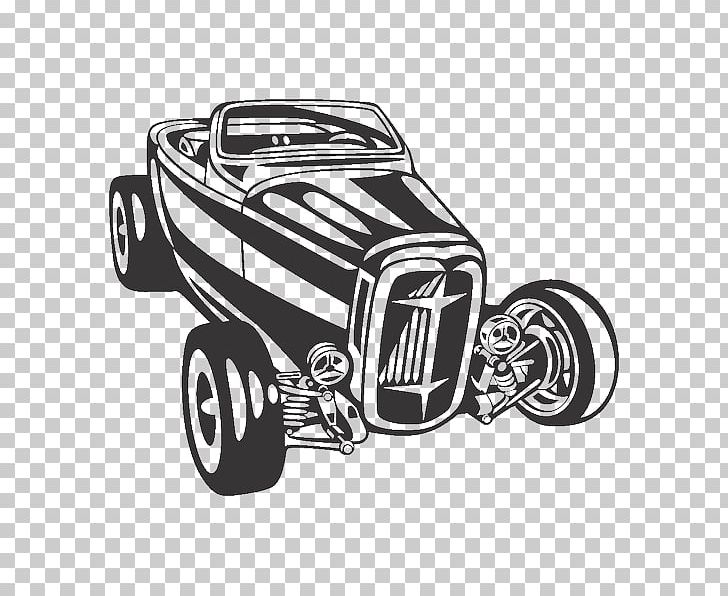 Car Wall Decal Hot Rod Sticker PNG, Clipart, Automotive Design, Automotive Exterior, Automotive Tire, Automotive Wheel System, Black And White Free PNG Download