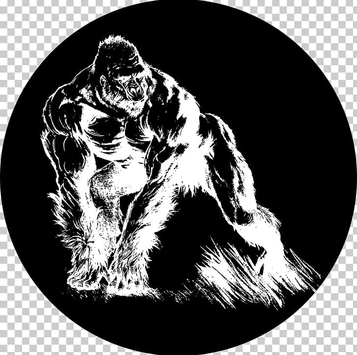 Gorilla Long-sleeved T-shirt Hoodie Ape PNG, Clipart, Animals, Baby Toddler Onepieces, Black And White, Cap, Carnivoran Free PNG Download