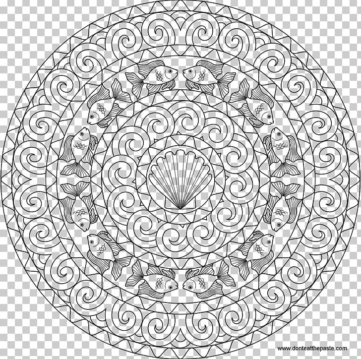 Mandala Coloring Book Drawing Page PNG, Clipart, Adult, Area, Black And White, Book, Child Free PNG Download