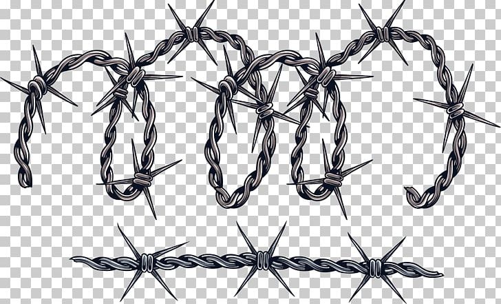 Wire Vecteur PNG, Clipart, Barbed Wire, Barbwire, Black And White, Chain, Computer Graphics Free PNG Download