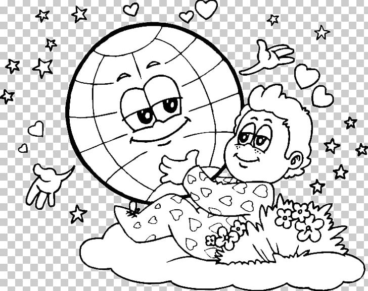 Earth Drawing Coloring Book World Environment Day Png Clipart Angle Black Cartoon Child Color Free Png