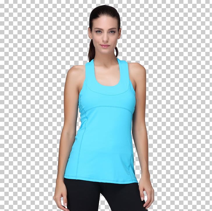 T-shirt Sleeveless Shirt Top Clothing Sportswear PNG, Clipart, Active Tank, Active Undergarment, Aqua, Blue, Clothing Free PNG Download