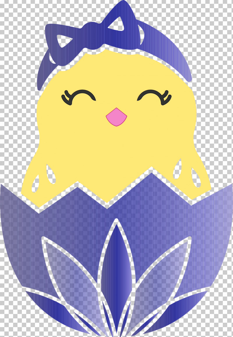Purple Cartoon Violet Smile PNG, Clipart, Adorable Chick, Cartoon, Chick In Eggshell, Easter Day, Paint Free PNG Download