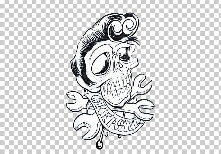 Tattoo Greaser Flash Skull PNG, Clipart, Art, Artwork, Black And White, Bone, Calavera Free PNG Download