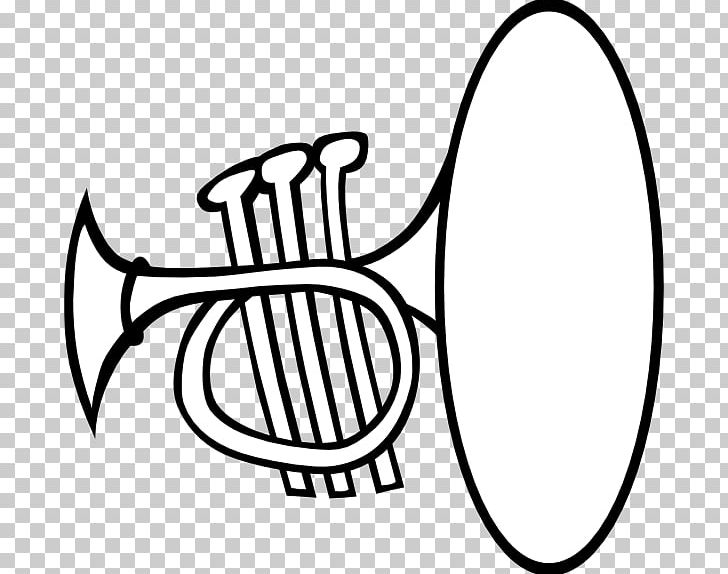 Trumpet Free Content PNG, Clipart, Area, Black And White, Brass Instrument, Cartoon Black Trumpet, Circle Free PNG Download
