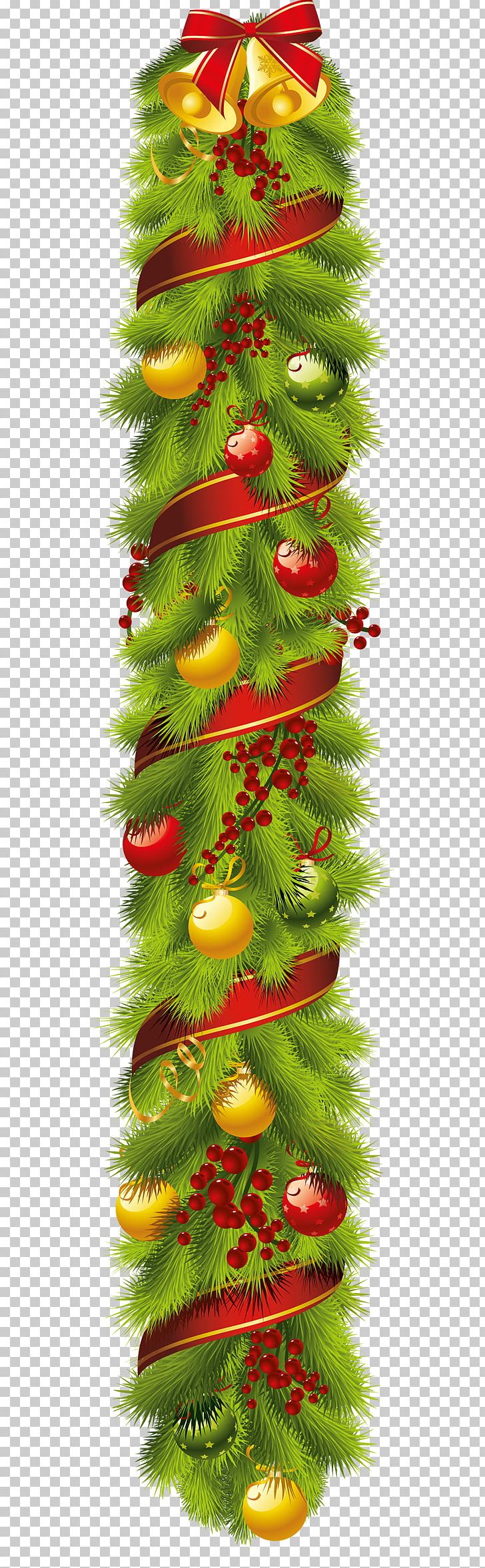 vertical christmas garland clip art