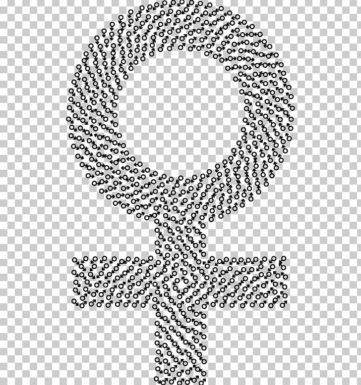 Gender Symbol Female PNG, Clipart, Area, Art, Black And White, Body Jewelry, Circle Free PNG Download