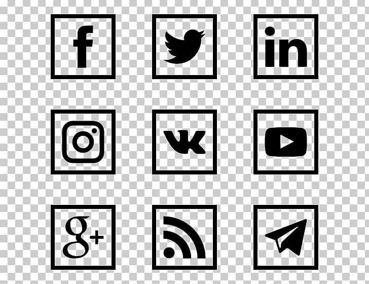 social media icons black and white transparent