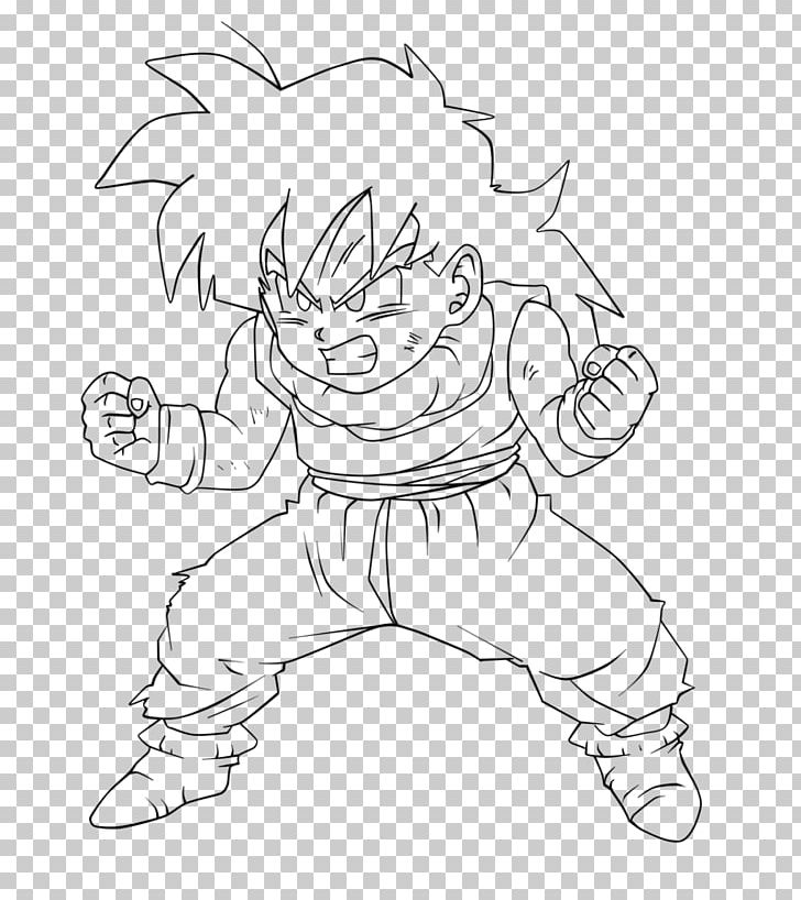 Line Art Drawing Gohan White Coloring Book PNG, Clipart, Angle, Arm, Artwork, Black, Black And White Free PNG Download