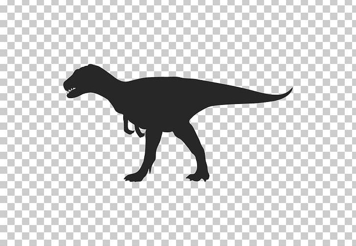 Tyrannosaurus Carnotaurus Velociraptor Silhouette Dinosaur PNG, Clipart, Animal, Animal Figure, Black, Black And White, Carnotaurus Free PNG Download