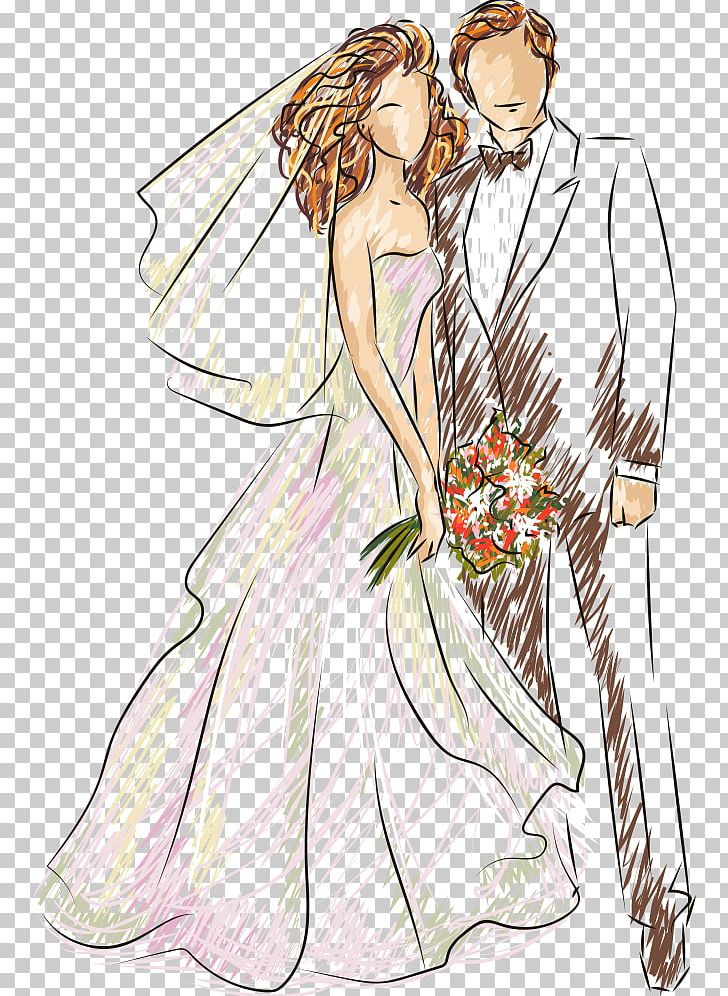 Wedding Illustration PNG, Clipart, Cartoon, Character, Characters, Costume, Design Free PNG Download