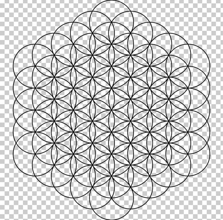 Metatron's Cube Overlapping Circles Grid Sacred Geometry PNG, Clipart, Angle, Area, Art, Black And White, Circle Free PNG Download