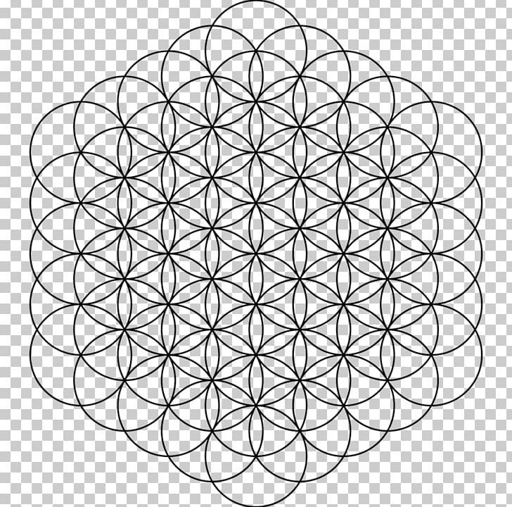 Metatron's Cube Overlapping Circles Grid Sacred Geometry PNG, Clipart