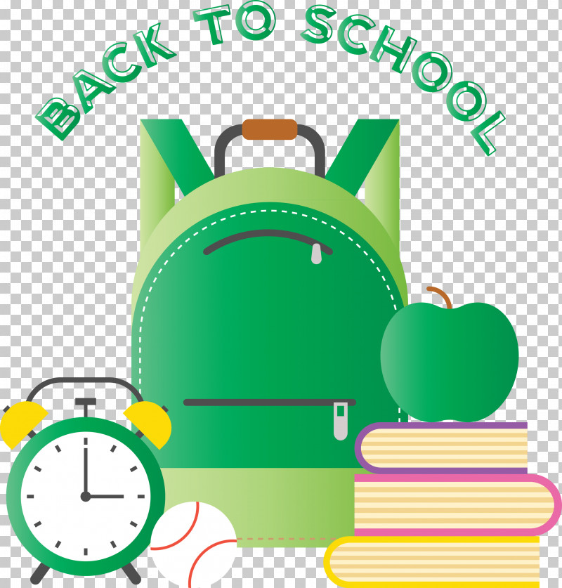 Back To School PNG, Clipart, Area, Back To School, Cartoon, Green, Line Free PNG Download
