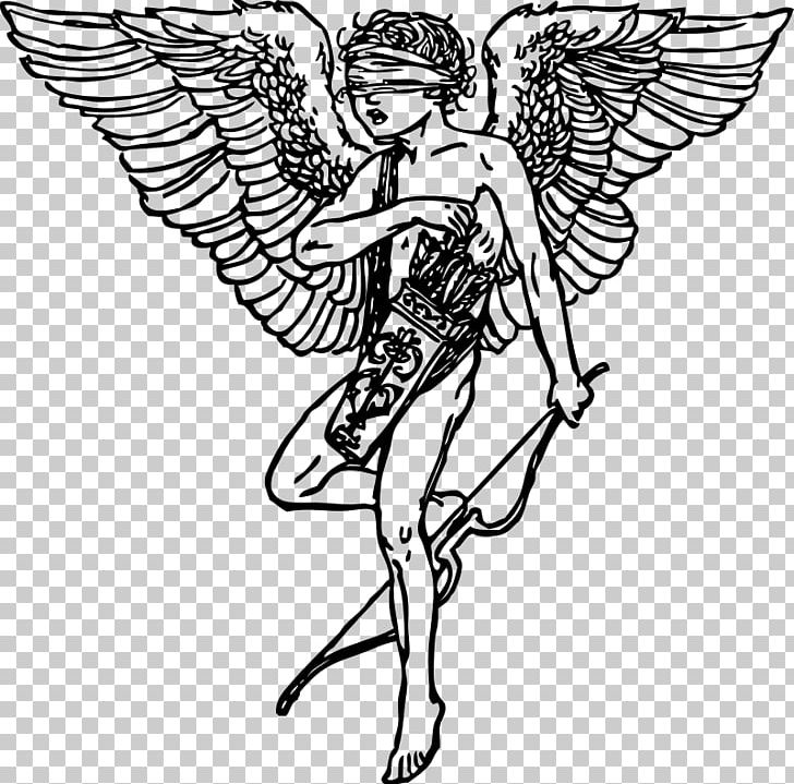 Cupid PNG, Clipart, Angel, Art, Artwork, Black And White, Blind Vector Free PNG Download