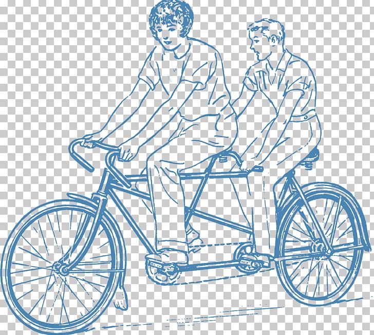 Tandem Bicycle Drawing Cycling PNG, Clipart, Area, Art, Artwork, Bicycle, Bicycle Accessory Free PNG Download