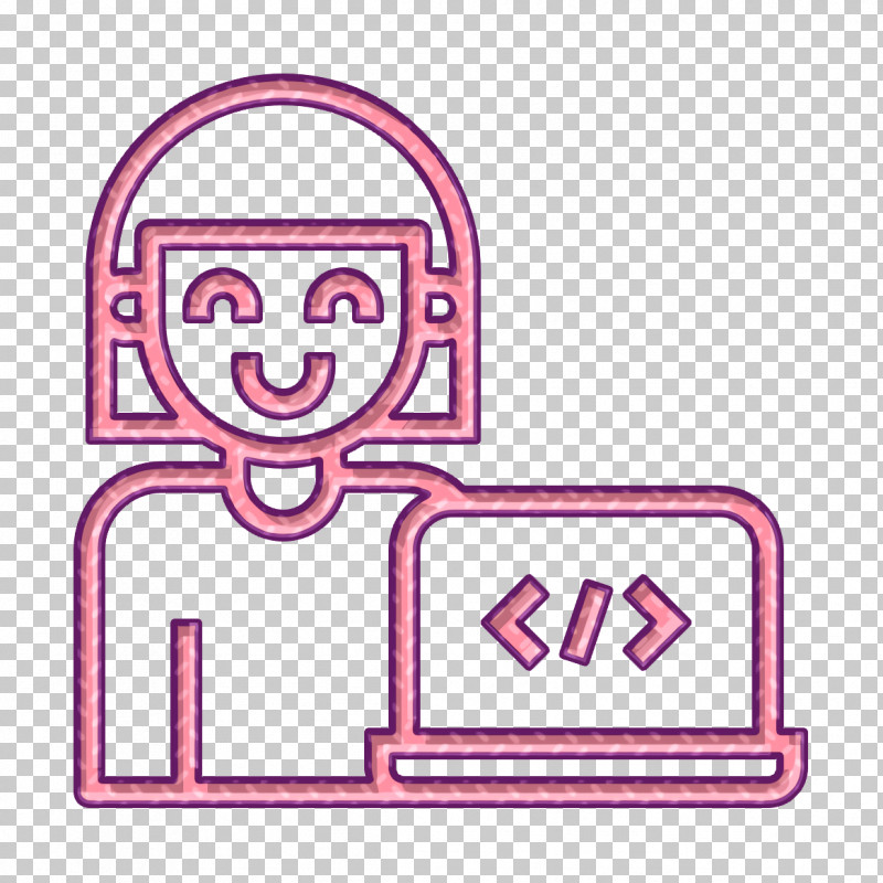 Developer Icon Software Development Icon Woman Icon PNG, Clipart, Cartoon, Developer Icon, Geometry, Line, Logo Free PNG Download