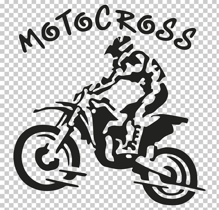 Motocross Motorcycle Drawing Sport Sticker PNG, Clipart, Art, Artwork, Bicycle, Black And White, Brand Free PNG Download