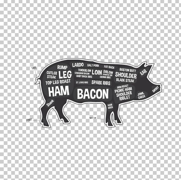 Bacon Domestic Pig Butcher Meat PNG, Clipart, Bacon, Black And White, Brand, Butcher, Canvas Print Free PNG Download