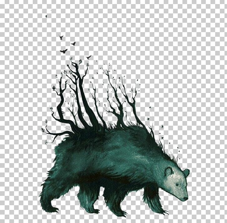 Kalevala Saarenkylxe4 Bear Folklore Illustration PNG, Clipart, Animals, Art, Bear, Behance, Bird Free PNG Download