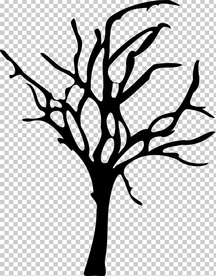 bare tree black and white clipart