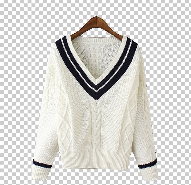 Sleeve Sweater White Neckline Top PNG, Clipart, Blue, Clothing, Gilets, Jacket, Jumper Free PNG Download