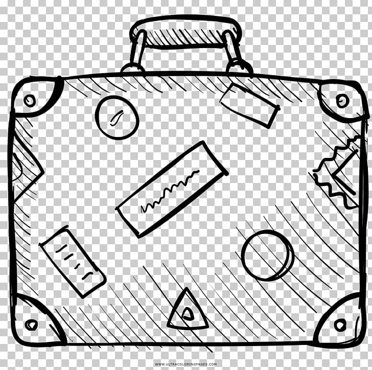 Suitcase Travel Coloring Book Drawing Baggage PNG, Clipart, Angle, Area, Ausmalbild, Baggage, Black And White Free PNG Download