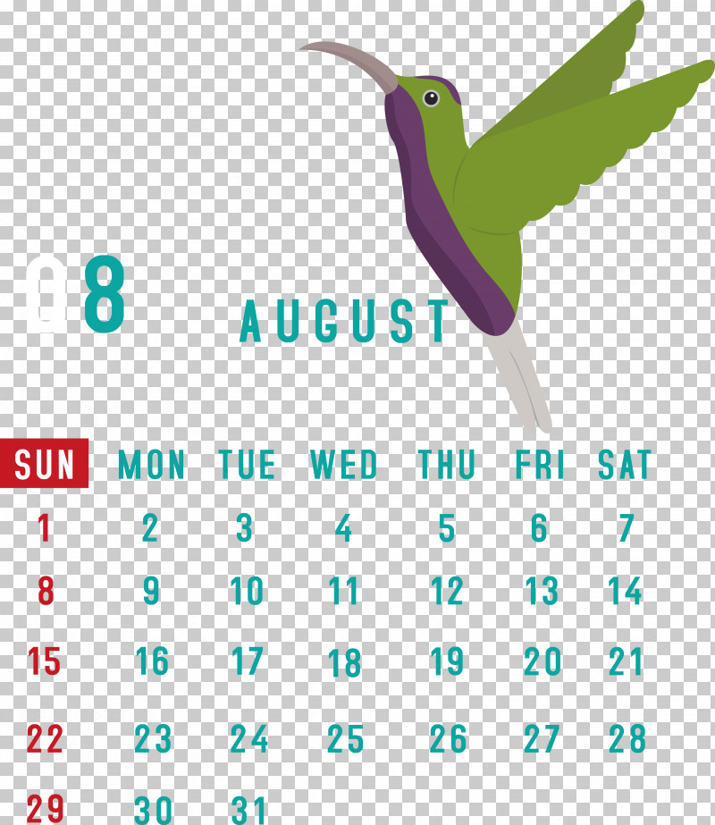 August 2021 Calendar August Calendar 2021 Calendar PNG, Clipart, 2021 Calendar, Beak, Htc Hero, Hummingbirds, Logo Free PNG Download