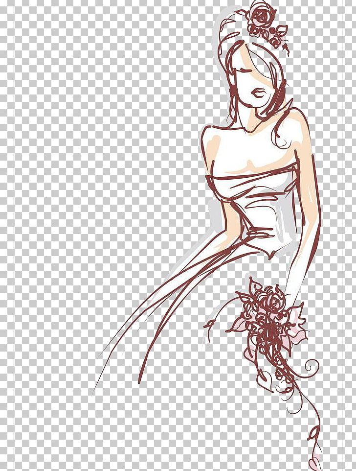 Drawing Bride Illustration PNG, Clipart, Arm, Art, Beauty, Bride And Groom, Brides Free PNG Download
