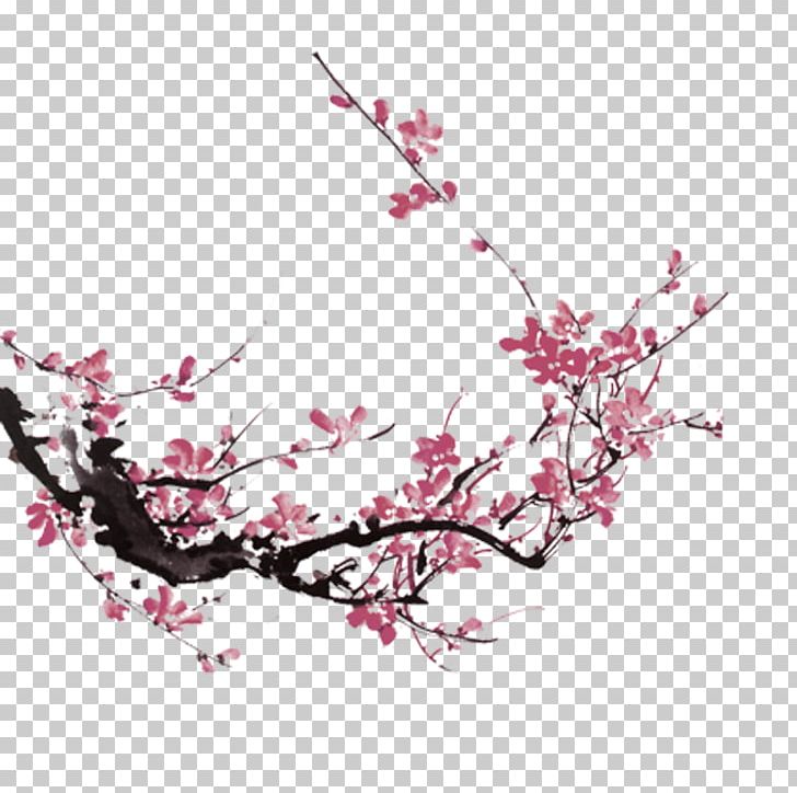 Ink Wash Painting Plum Blossom Chinese Painting PNG, Clipart, Blossom, Branch, Cherry Blossom, Chinese, Chinese Art Free PNG Download