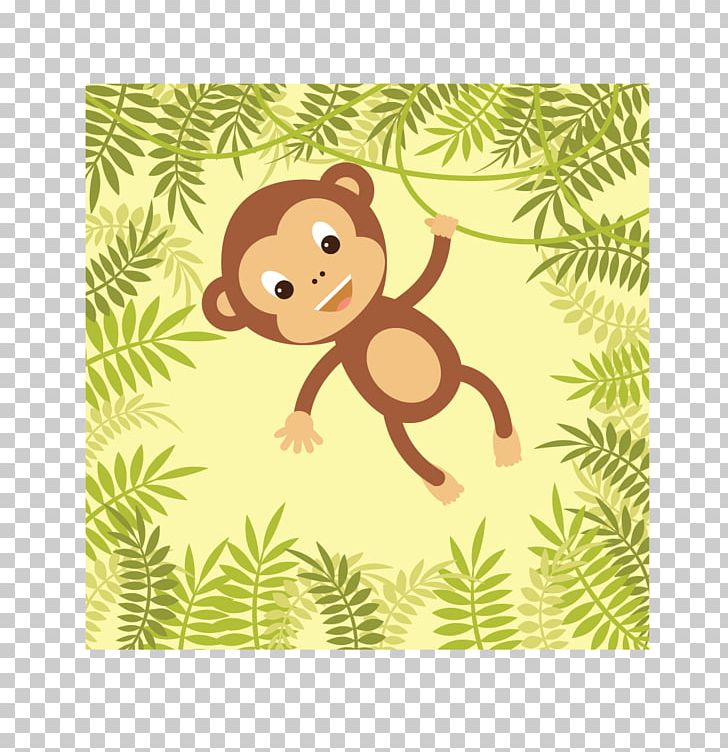 Primate Yellow Monkey Vertebrate PNG, Clipart, Animal, Area, Brown, Cartoon, Character Free PNG Download